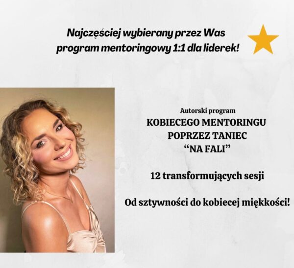 INDYWIDUALNY PROGRAM MENTORINGOWY "NA FALI" 12 sesji plus kurs on-line