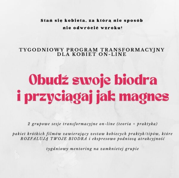 Obudź swoje biodra - program dla kobiet on-line (link specjalny dla uczestników: FALI)